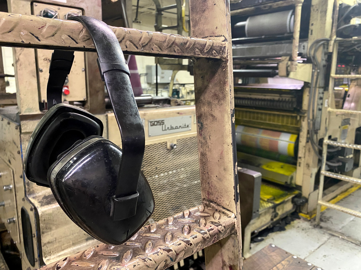 After the final paper rolled off the press, pressman Nelson Lakey hung up his ear protection for the last time Friday, March 11.